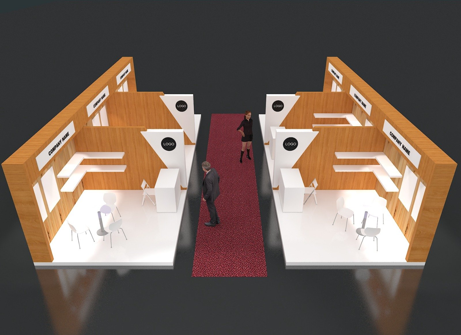 Desain booth pameran rancangan Kreasi Dua Persona