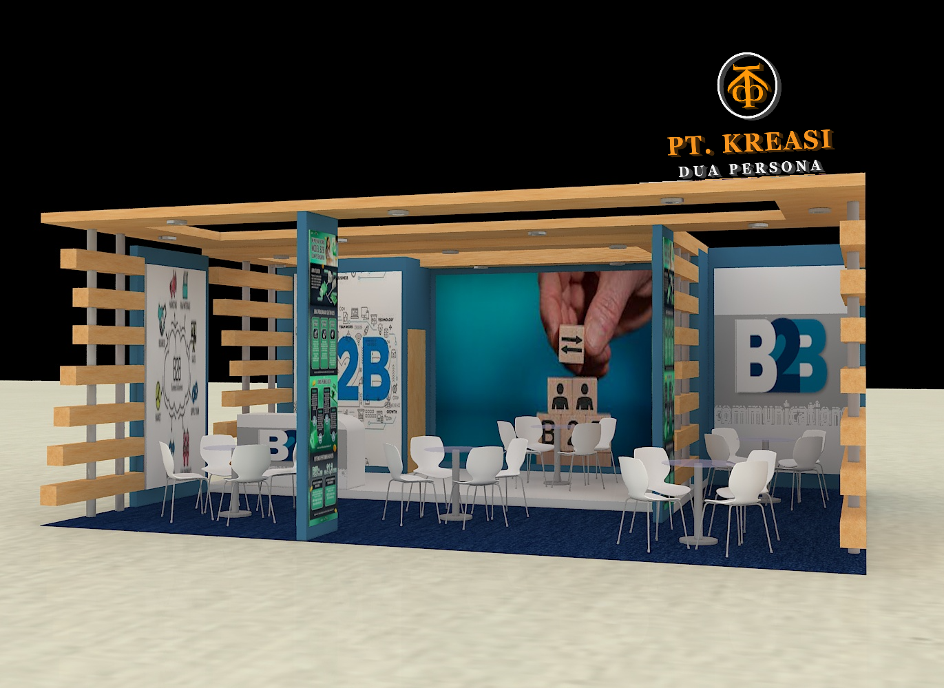 Booth pameran rancangan PT Kreasi Dua Persona